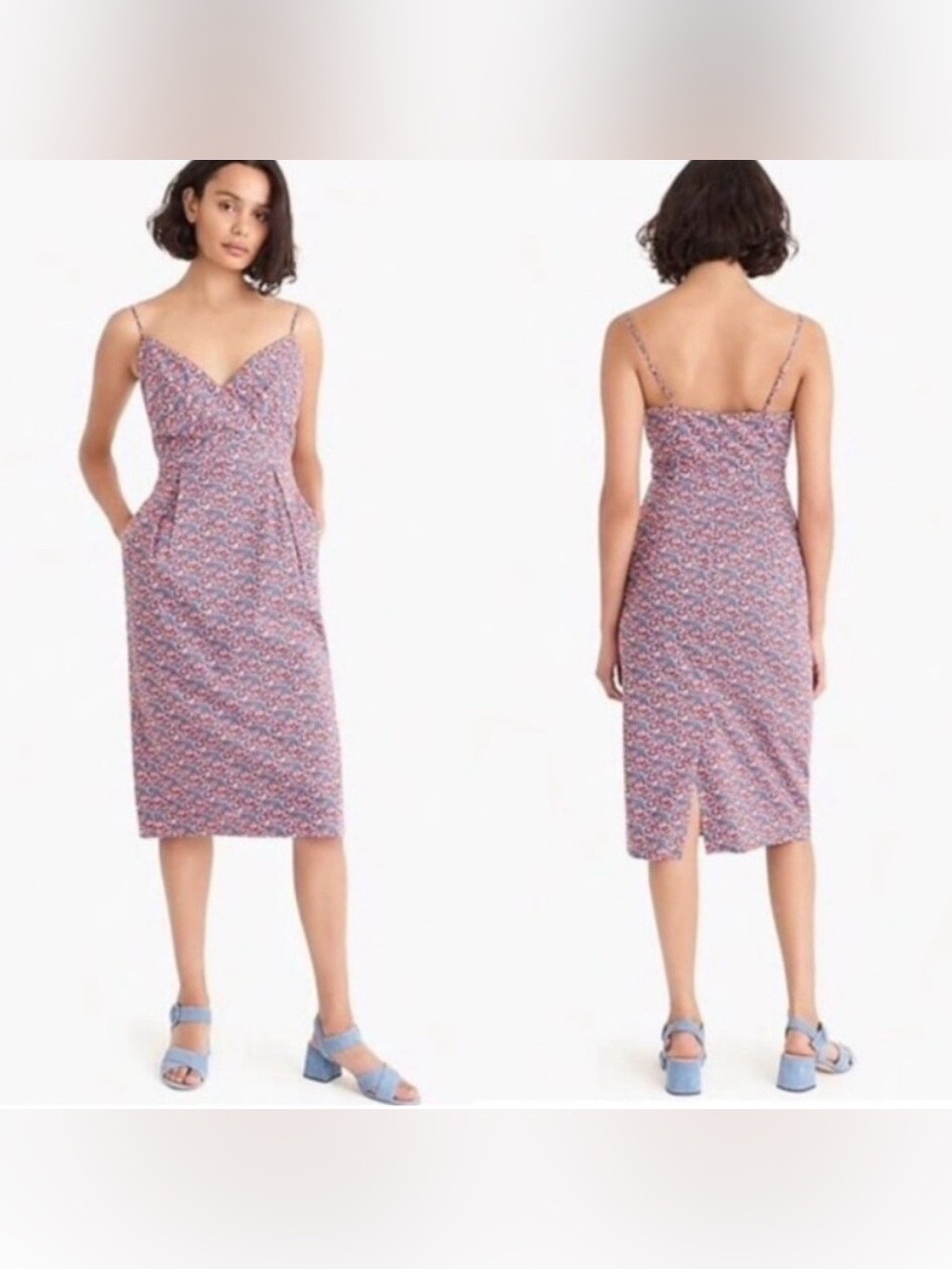 J. CREW x ART LIBERTY FABRIC Betsy Anne Dress size 16 floral midi